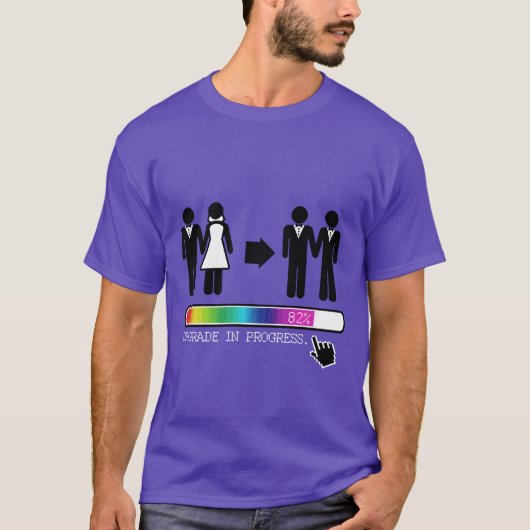 ゲイにアップグレードしよう Tシャツ (正面)