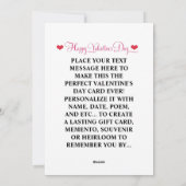 ゲイのキューピッド ツインク バレンタインデー パーソナライズ シーズンカード (裏面)