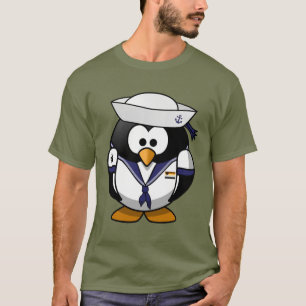 ゲイのクマのプライドモチーフが付いたセーラー ペンギンのTシャツ Tシャツ