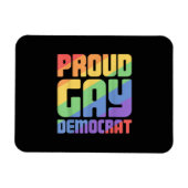 ゲイのプライド デモクラット LGBT 面白い マグネット (横)