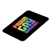 ゲイのプライド デモクラット LGBT 面白い マグネット (左側)