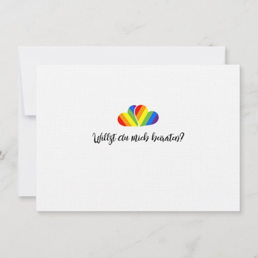 ゲイのプロポーズ ウェディング 招待状 (正面)