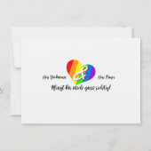 ゲイのプロポーズ ウェディング 招待状 (裏面)