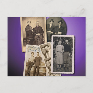 ゲイのポストカードとハンサムなヴィンテージポートレート ポストカード