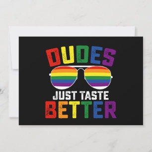 ゲイのユーモア LGBT プライド デュード ゆうべんてぃー 招待状