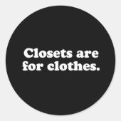 ゲイのワードクローゼットは白の服のために ラウンドシール (正面)