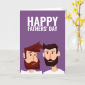 ゲイの二人のパパ 父の日おめでとう カード (黄色い花)