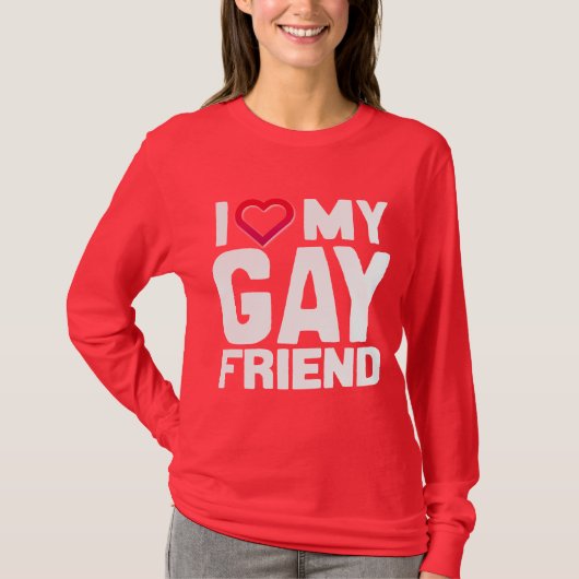 ゲイの友達大好き - -.png tシャツ (正面)