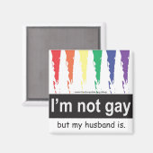 ゲイの夫のマグネット正方形 マグネット (正面/裏面)