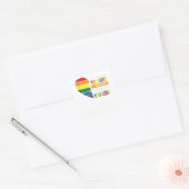 ゲイの女の子ゲイプライドlgbtを嫌う人に気を付けて スクエアシール (封筒)