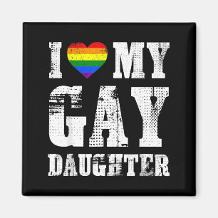 ゲイの娘を愛してる 自慢の父 母 プライド LGBTQ マグネット