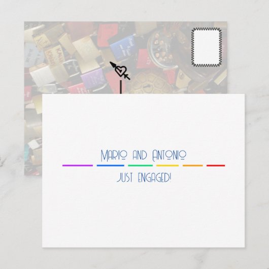 ゲイの婚約 ポストカード (正面/裏面)