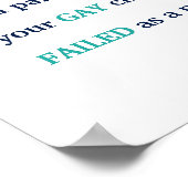 ゲイの子を持つLGBTプライド子育て引用文 ポスター (角)