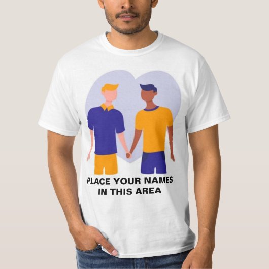 ゲイの恋人 オリジナル Tシャツ (正面)