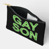 ゲイの息子が面白いLGBTQプライド アクセサリーポーチ (見開き)