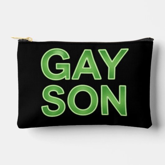 ゲイの息子が面白いLGBTQプライド アクセサリーポーチ (正面)