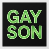 ゲイの息子が面白いLGBTQプライド ウィンドウサイン (シート)