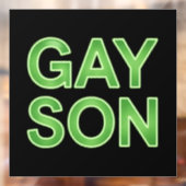 ゲイの息子が面白いLGBTQプライド ウィンドウサイン (シート2)