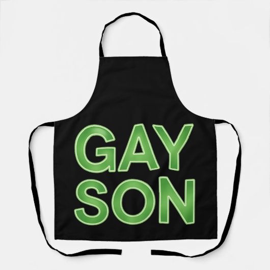 ゲイの息子が面白いLGBTQプライド エプロン (正面)