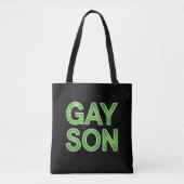 ゲイの息子が面白いLGBTQプライド トートバッグ (正面)