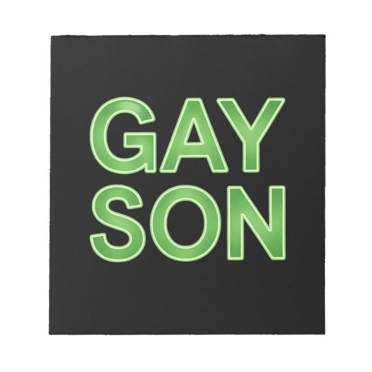 ゲイの息子が面白いLGBTQプライド ノートパッド (正面)