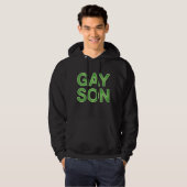 ゲイの息子が面白いLGBTQプライド パーカ (正面フル)