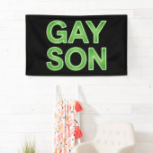 ゲイの息子が面白いLGBTQプライド 横断幕 (インサイチュ)
