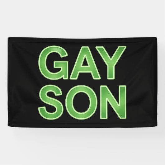 ゲイの息子が面白いLGBTQプライド 横断幕 (横)