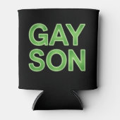 ゲイの息子が面白いLGBTQプライド 缶クーラー (正面)
