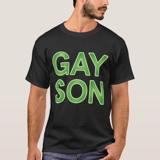 ゲイの息子が面白いLGBTQプライド Tシャツ (正面)