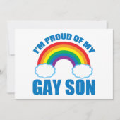 ゲイの息子を誇りに思う ママ パパ プライド レインボー カード (正面)