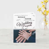 ゲイの手結婚とリングや輪V 2.0 カード (黄色い花)