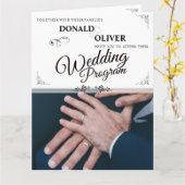 ゲイの手結婚とリングや輪V 2.0 カード (黄色い花)