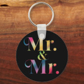 ゲイの新郎のバチェラーパーティー ゲイの結婚 キーホルダー (正面)