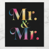 ゲイの新郎のバチェラーパーティー ゲイの結婚 ワインラベル (シングルラベル)