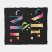 ゲイの新郎の結婚前パーティー ゲイの結婚 フリースブランケット (正面(横))