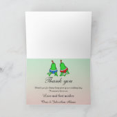 ゲイの楽しいパールのウェディング サンキューカード (内部)