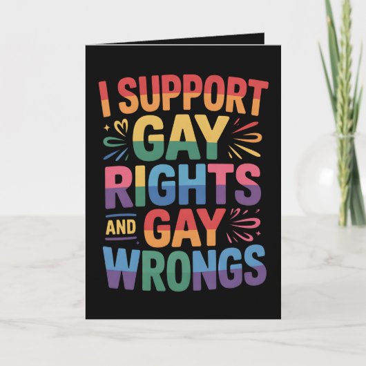 ゲイの権利とゲイに関する不正LGBTQを支持 カード (正面)