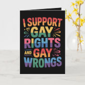 ゲイの権利とゲイに関する不正LGBTQを支持 カード (黄色い花)