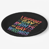 ゲイの権利とゲイに関する不正LGBTQを支持 ペーパープレート (アングル)