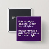 ゲイの権利のための戦い 缶バッジ (正面&裏面)