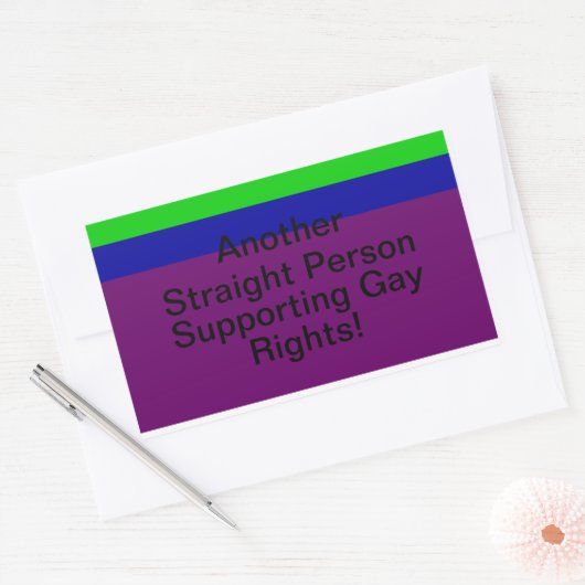 ゲイの権利のサポート 長方形シール (封筒)