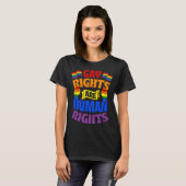 ゲイの権利は人権であるカワイイLGBTQゲイの権利 Tシャツ (正面フル)