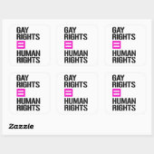 ゲイの権利は人権と同等 スクエアシール (シート)