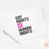 ゲイの権利は人権と同等 スクエアシール (封筒)