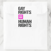 ゲイの権利は人権と同等 スクエアシール (バッグ)