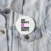 ゲイの権利は人権と同等 缶バッジ (インサイチュ)