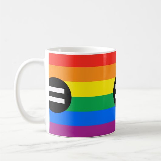 ゲイの権利フラグ コーヒーマグカップ (左)
