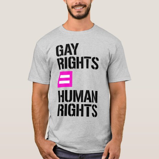 ゲイの権利=人権 Tシャツ (正面)