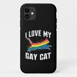 ゲイの猫が大好き ファニー レインボー プライド LGBT iPhone 11 ケース